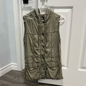 Kenneth Cole Reaction Olive Green Hooded Vest XS